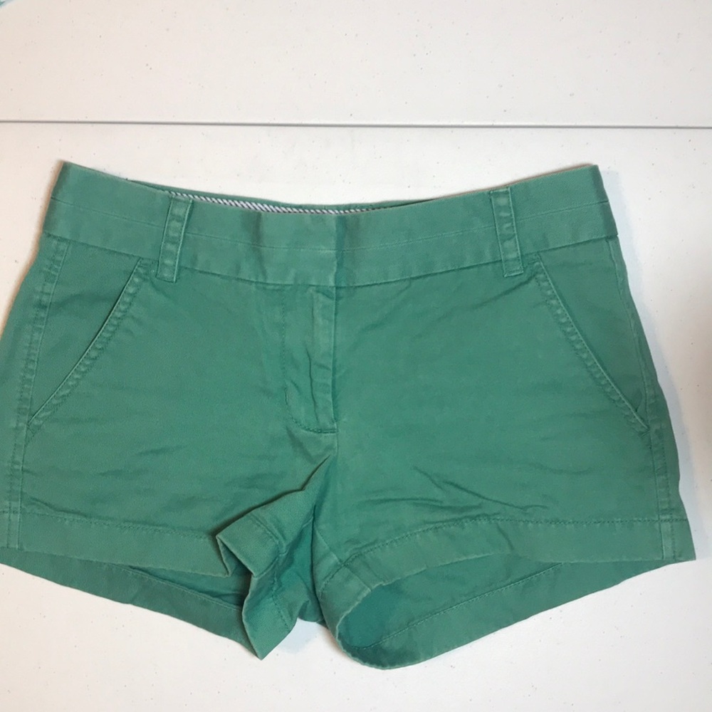 J Crew green chino shorts